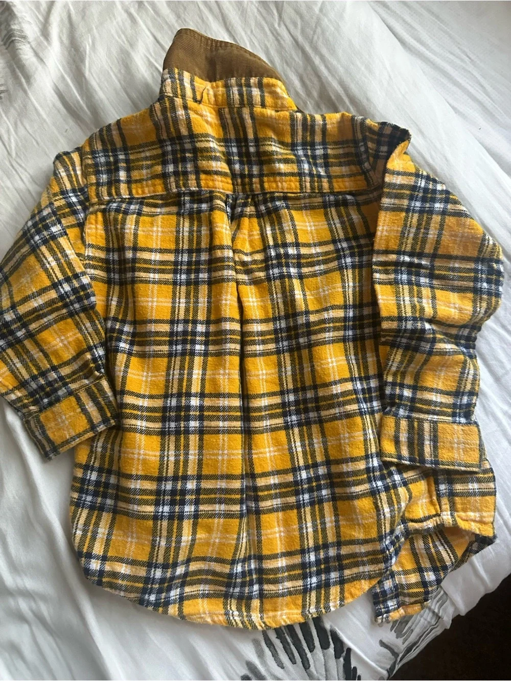 The Children's Place Yellow Plaid Button-Up shirt flannel